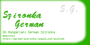 szironka german business card